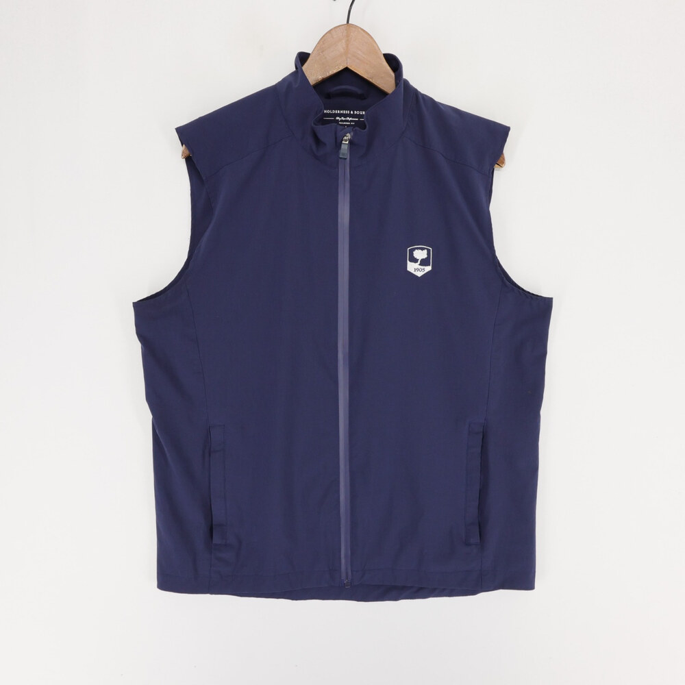 Holderness & Bourne The Conrad Vest Mens L Blue Heather Full Zip Ridgemoor Golf
